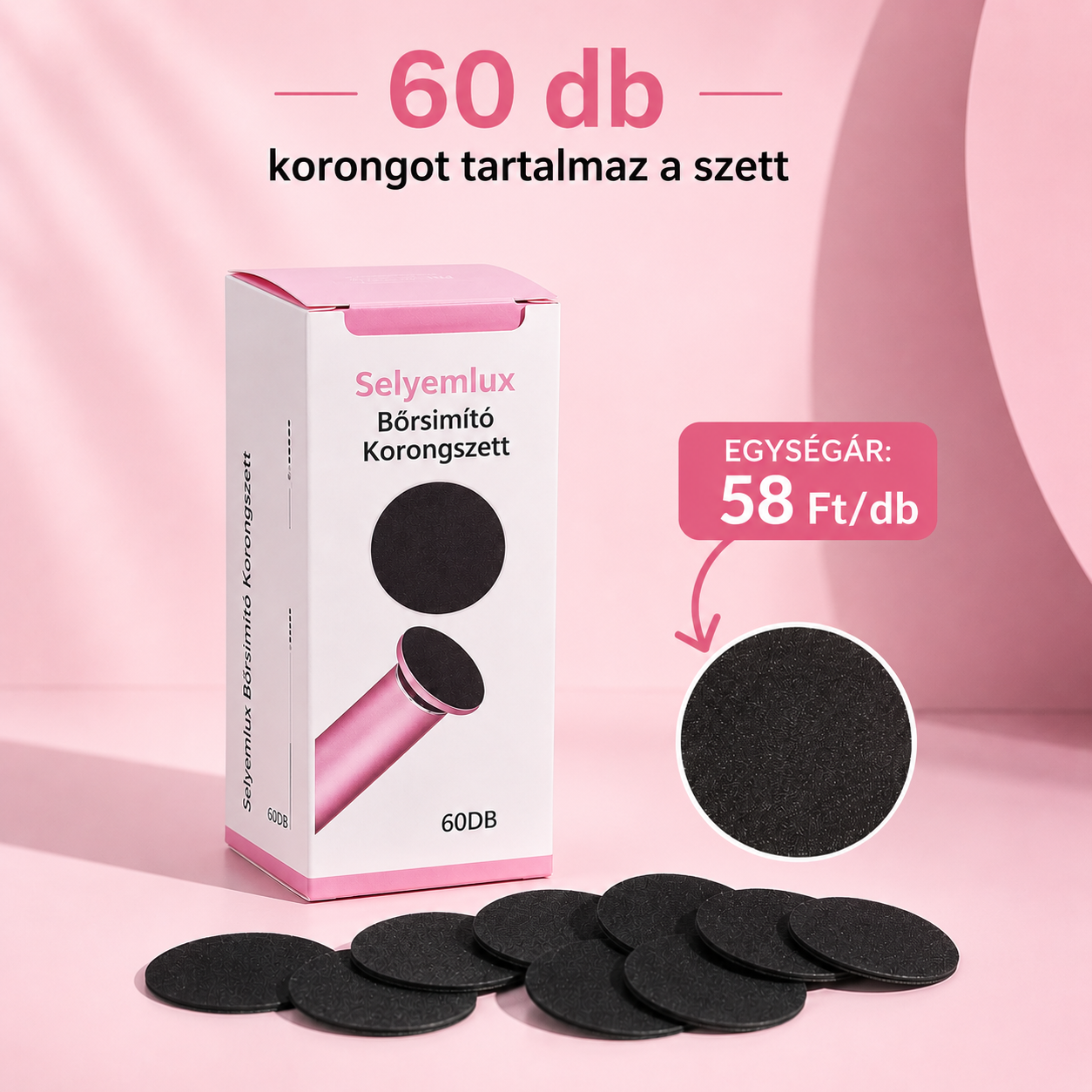Selyemlux Bőrsimító - Korongszett